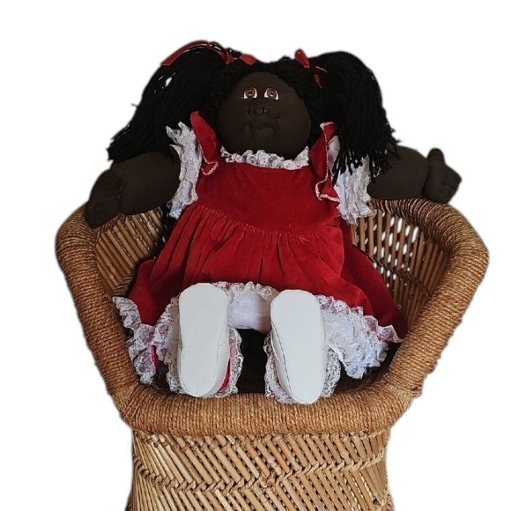 Vintage 1978 Xavier Roberts cloth African Cabbage Patch Kids doll Little People - Picture 2 of 16